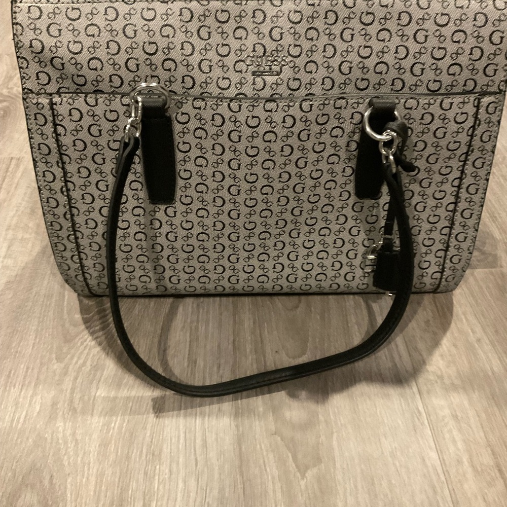 Guess Monogram Black and Gray Shoulder Bag